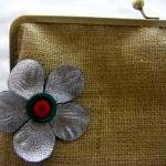 10" Fancy Jute Clutch ..