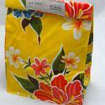 Oilcloth Lunch Bag: Hibiscu..