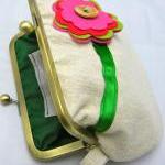 Linen Fabby Purse - Flower ..